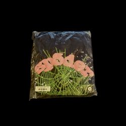 Sp5der Hoodie Pink/Green Medium Brand New