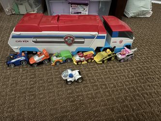 Paw Patrol Die Cast Vehicles With Hauler