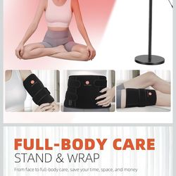 Red Light Therapy for Body, 3 in 1 Infrared Red Light Therapy Lamp with Stand & Wrap, 660nm +850nm, 4 Modes & 6 Timers, Full Body Red Light Panel at H