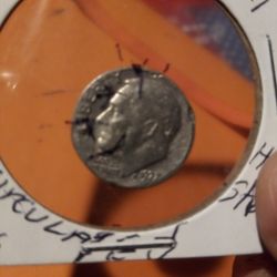 №326. Roosevelt Dime"1977"No M/M. Very Rare Multiple E R O R R.