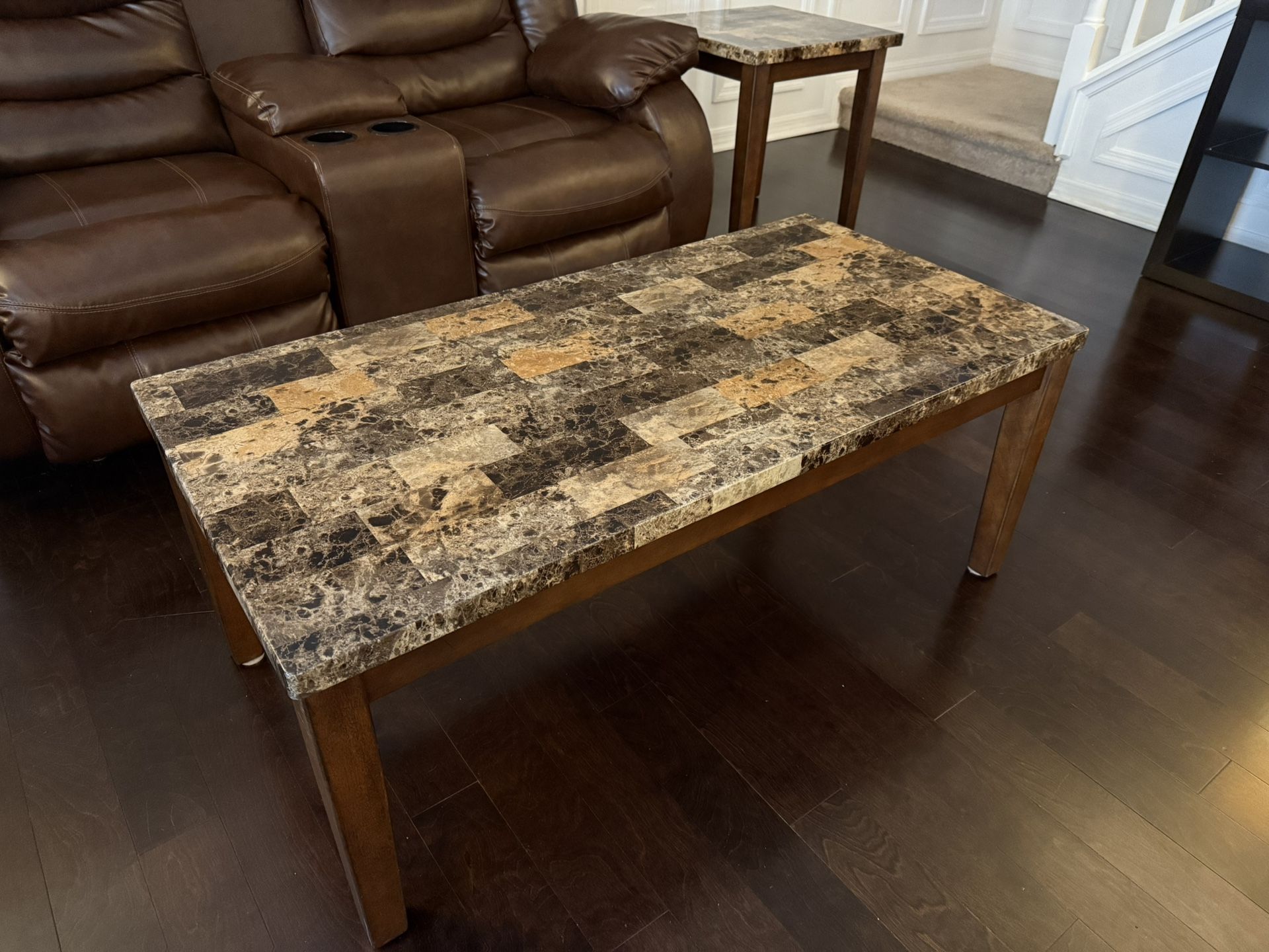 Coffee table with 2 matching end tables