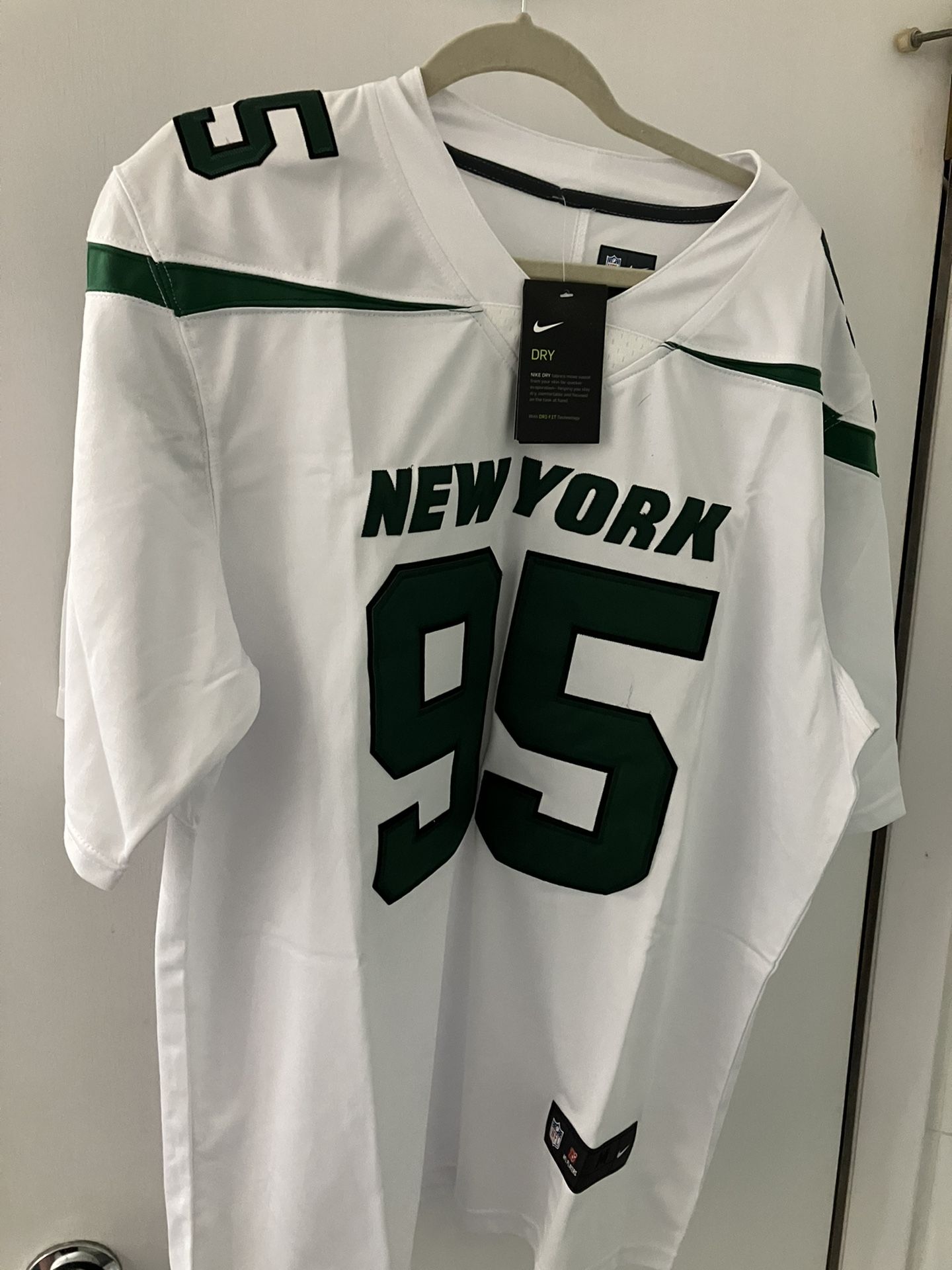 Quinnen Williams Nike On Field Nfl New York Jets Jersey Size Medium Nwt