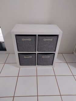 Cube Shelves w/ fabric boxes