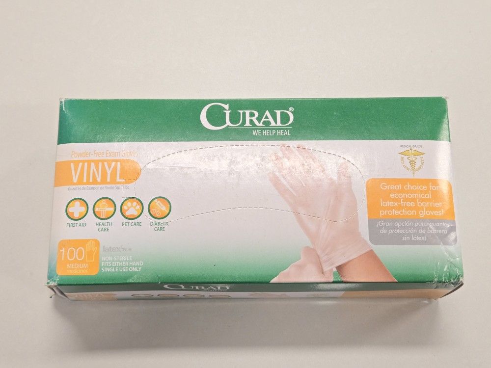 Curad Vinyl Gloves (Powder Free)
