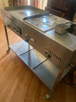 Catering cart / griddle/ plancha/ Parilla steamer / taco stand