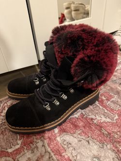 Sam Edelman Black Bowen Suede Hiking Boots 7