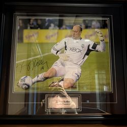  Kasey Keller Autographed Framed Photo Seattle Sounders MLS Goalkeeper Signed Display COA