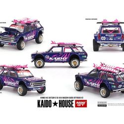Kaido House X Mini GT 1:64 Datsun 510 4x4 Wagon Kaido Offroad V2 - Purple