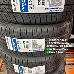 245/60R18 KUMHO Set of Tires Installed and Balanced Set de Llantas Nuevas Instaladas y Balanceadas
