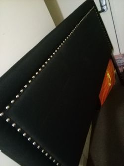 All black queen size bed frame