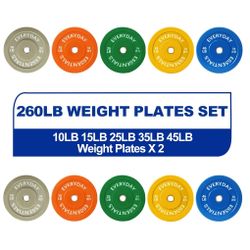 Brand New 260lb Olympic Weight Playe Set 
