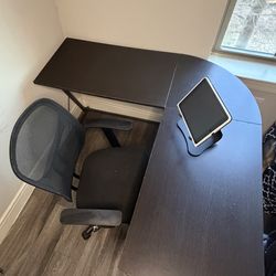 L-Shaped Desk & Mesh Office Chair ($40 each or $70 for both!)