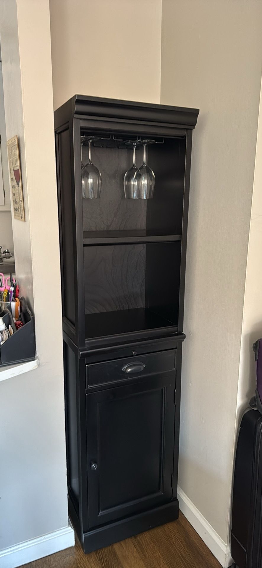 Pottery Barn Black Bar Cabinet