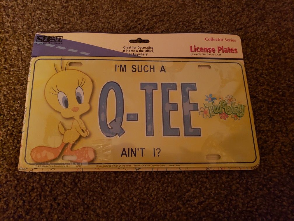 Tweety Bird Collector License Plate