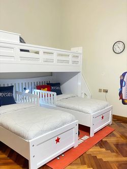 White Triple Bunk Bed