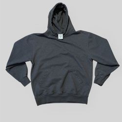 Pro World dark gray blank heavyweight hoodie sweatshirt Size Medium 