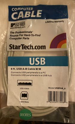 USB Cord 6 Ft Cable Cord