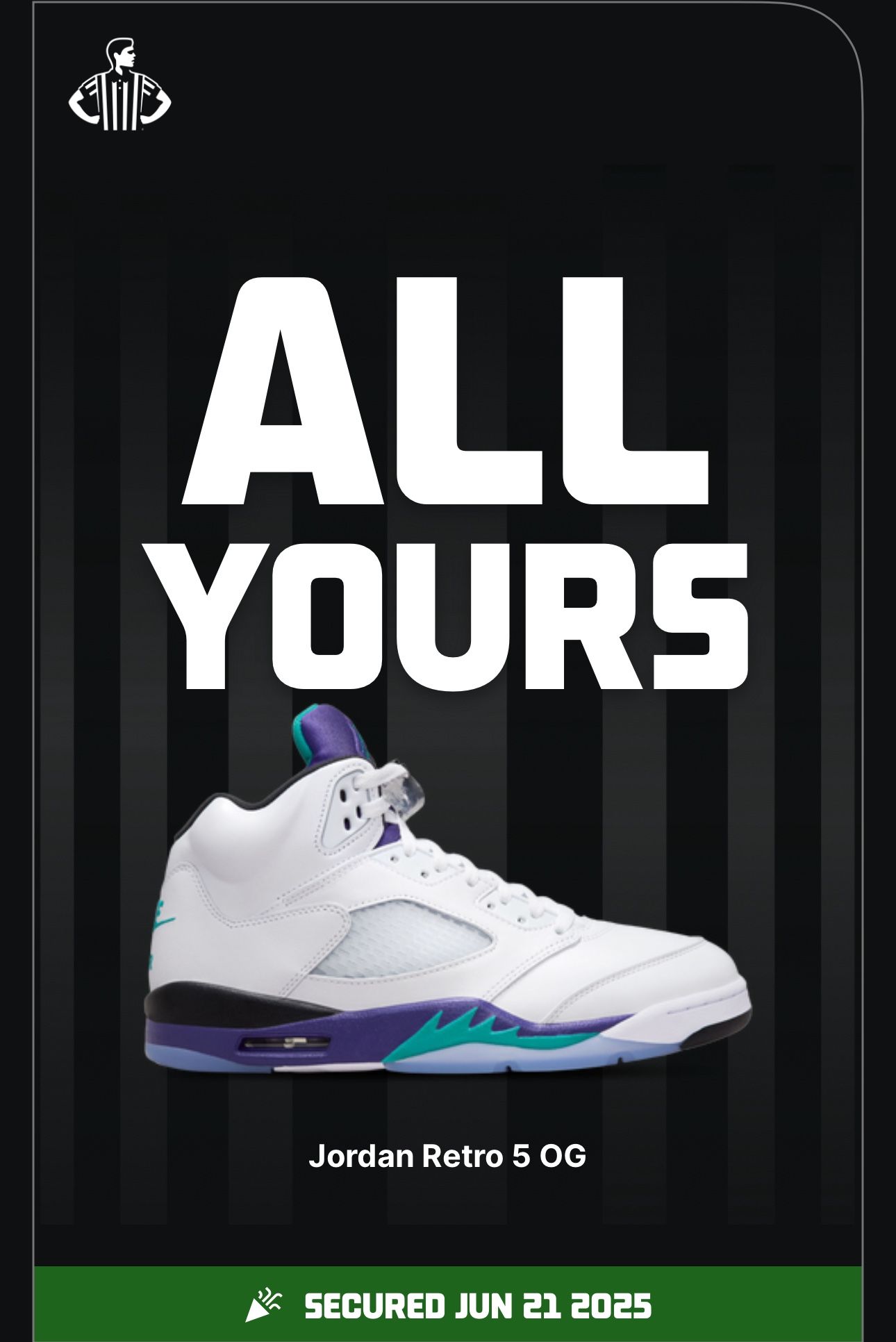 Air Jordan Retro 5 “Grape” Sizes 11.5 & 12