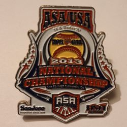 2013 National Championship ASA USA NORTHERN California San Jose Softball Sunnyvale Collectible Lapel Pin  A-1