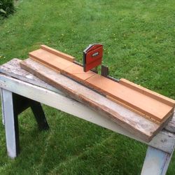 Stanley H114A mitre box in 34” long wood frame.   