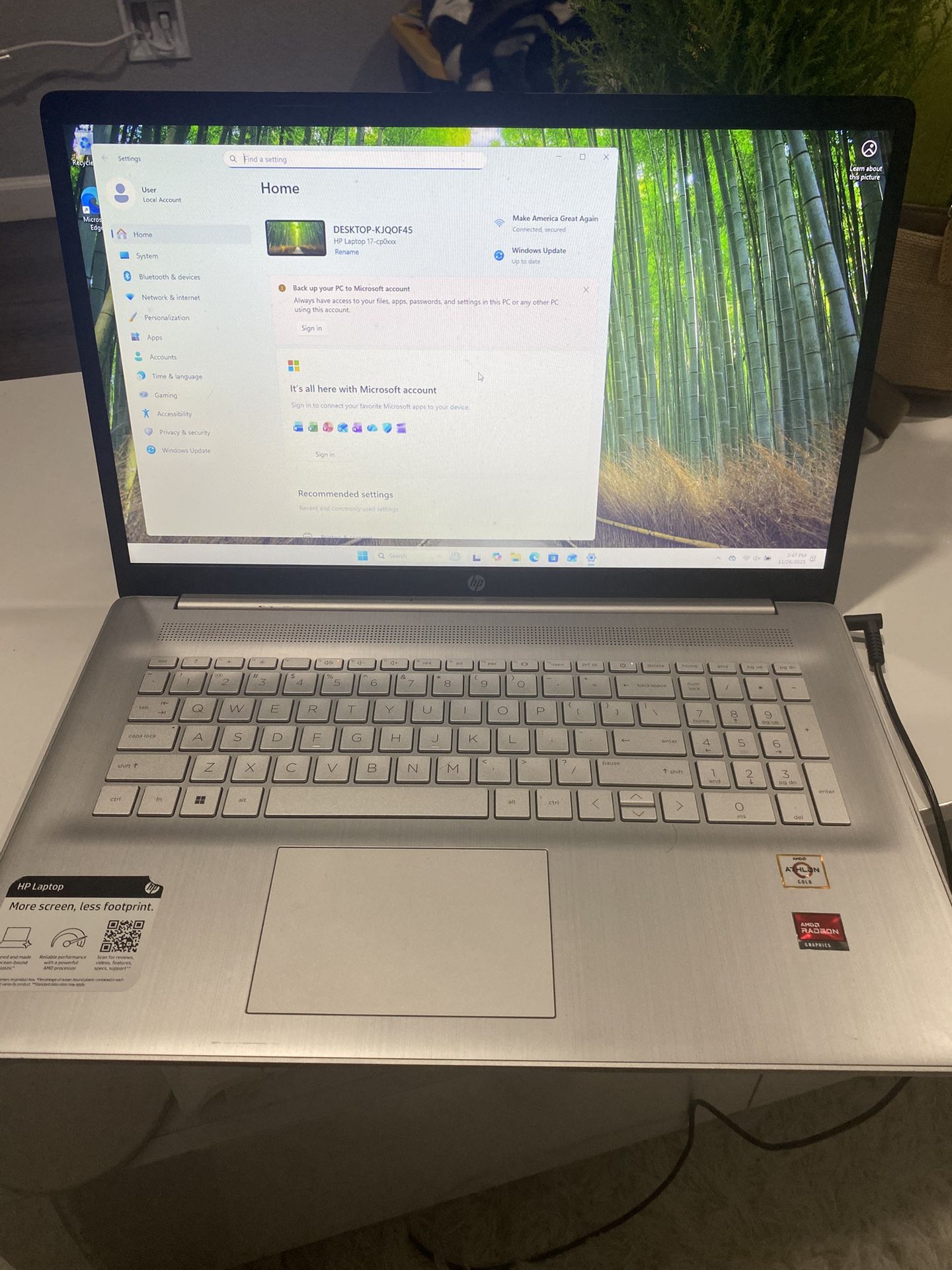 HP 17” Notebook Silver