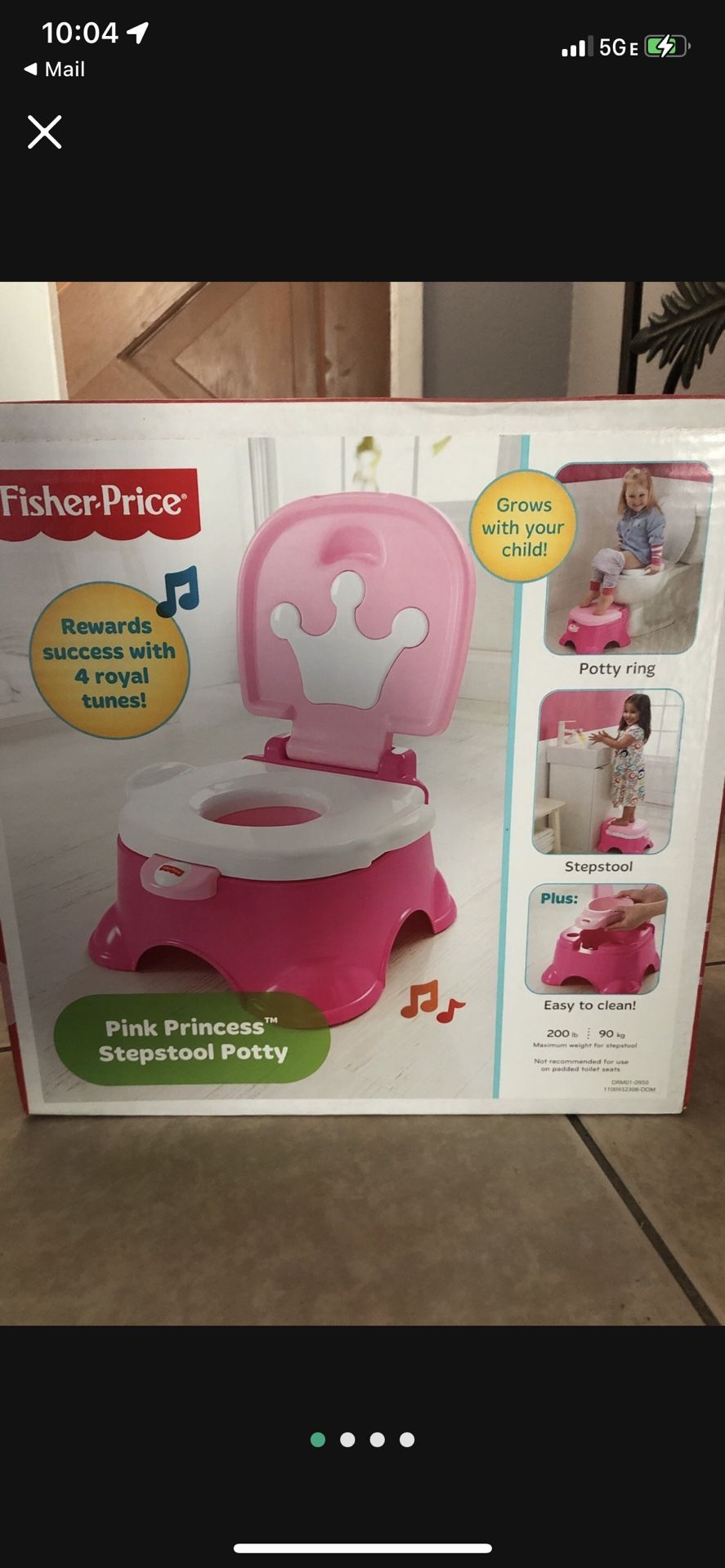 Fisher-Price Pink Princess Stepstool Potty