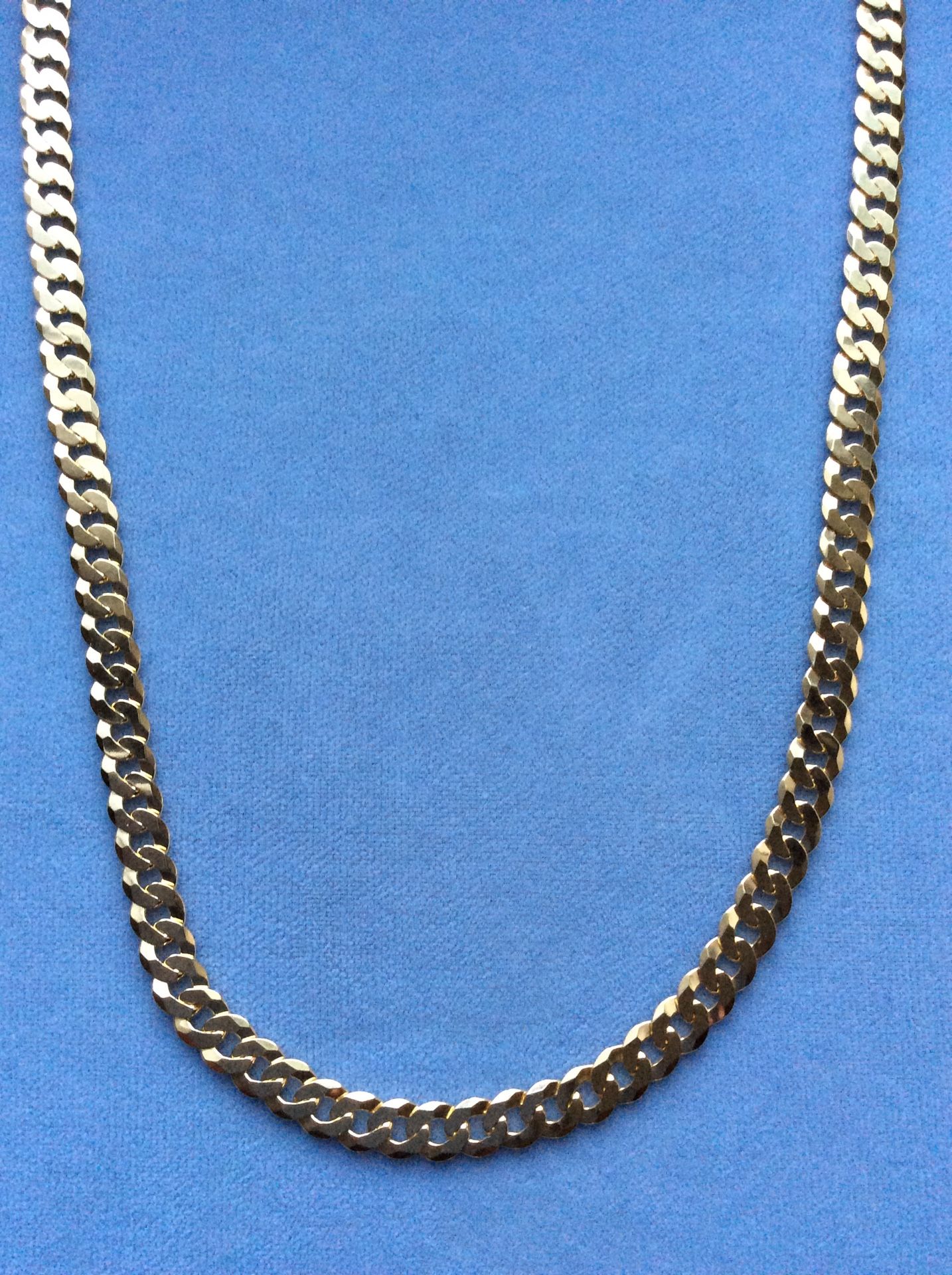QUALITY!!! 20” Cuban Style Necklace 5.5mm *Unisex* Gold On Solid Sterling Silver Italy 925 *Ship Nationwide Or Pickup Boca Raton