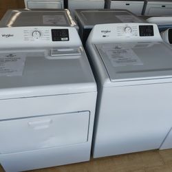 $878(MSRP$1498, Save $620) Whirlpool Top Load Washer With Front Load Electric Dryer Set 