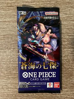 Single Sealed Japanese One Piece Card Game “The Azure Sea’s Seven” (OP-14) Booster Pack