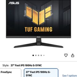 New  180hz 1080p 27” Monitor