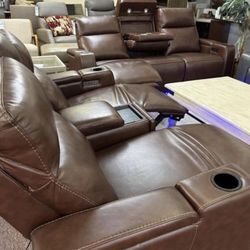 Furniture- 20% PRICE DROP Zero Gravity Power Recliner Sofa- Greymel