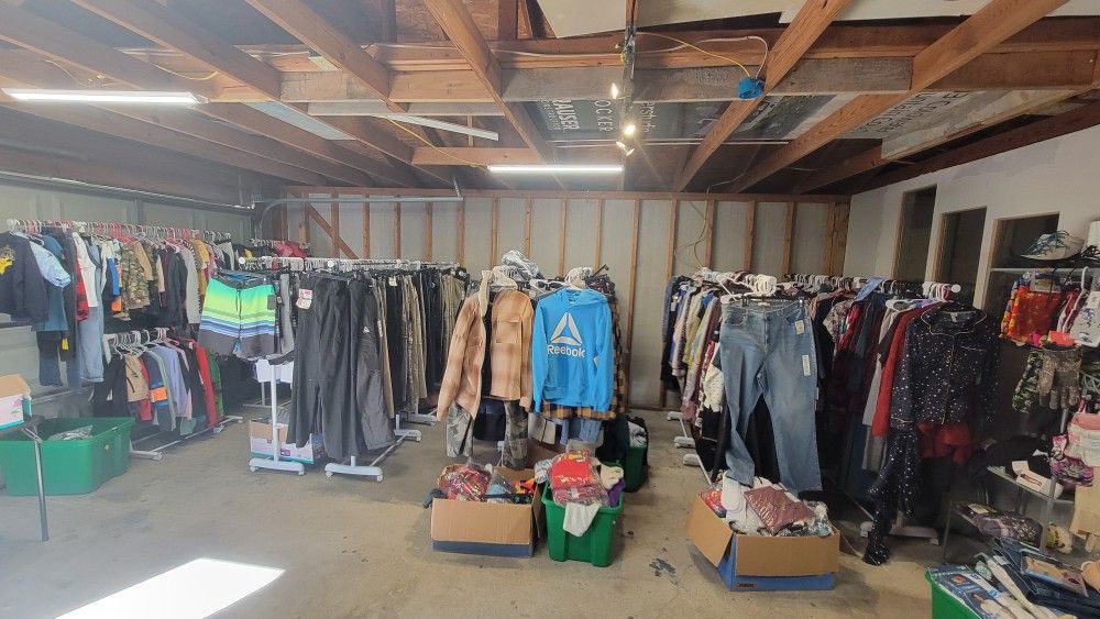 Garage Sale, Women's, men's and Children's Clothing For Only $5 A Piece, All New With Tags