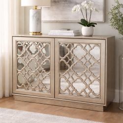 Z Gallerie Mirrored Cabinet – Champagne Finish
