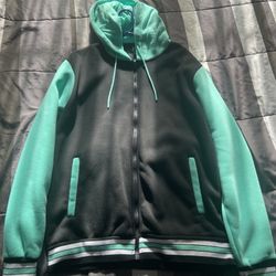 Black And Light Blue Hoodie