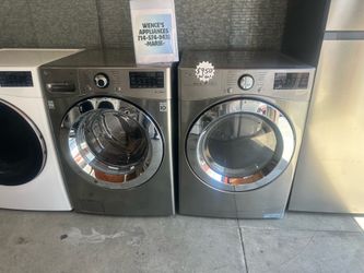 LG FRONTAL WASHER & GAS DRYER COLOR GREY