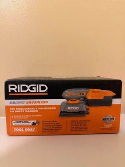 Ridgid R87064B 18V Brushless 1/4 Sheet Sander - Tool Only, New