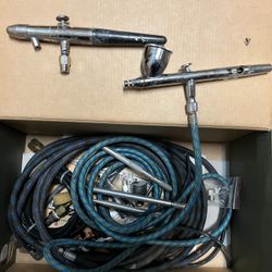 Airbrush Kit - Iwata HP-C Plus & Thayer & Chandler T61 w/ Hoses & Accessories