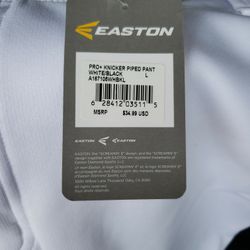 Easton Baseball Pants With Black Strip Down Leg Size Large
