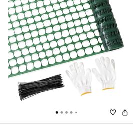 PotatoLife Plastic Mesh Safety Fence 4x100 FT Roll + 100 Zip Ties - New