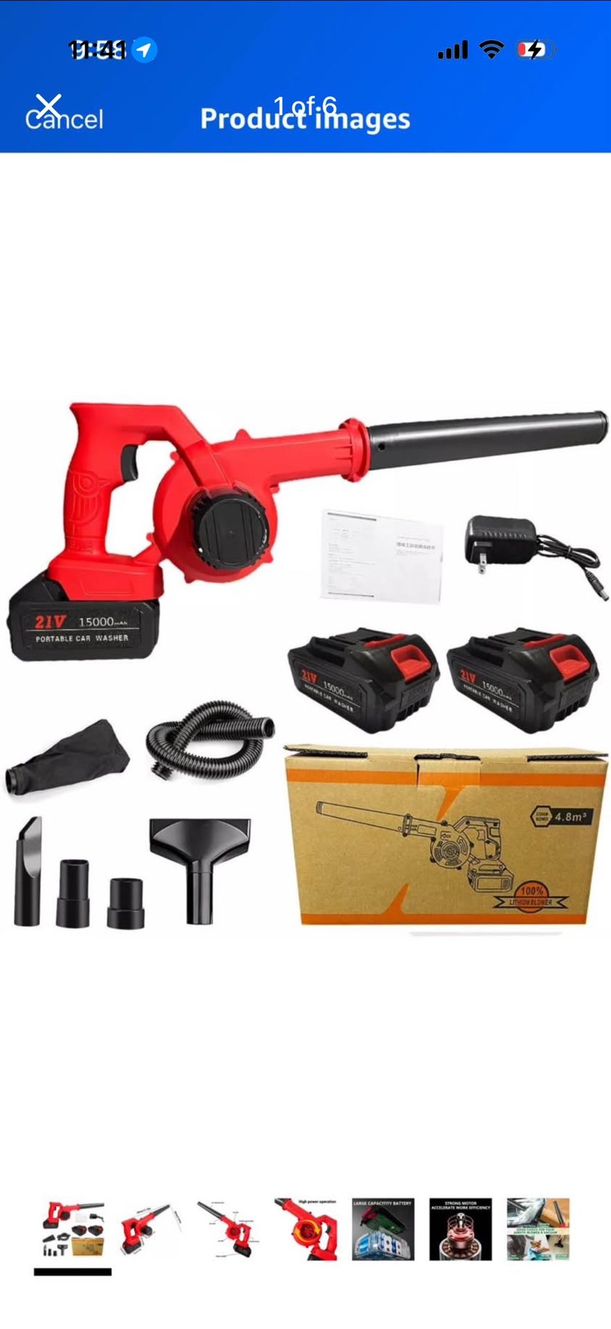 Cordless Electric Leaf Blower