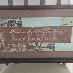 Dream..Live..Wall Picture 24x13