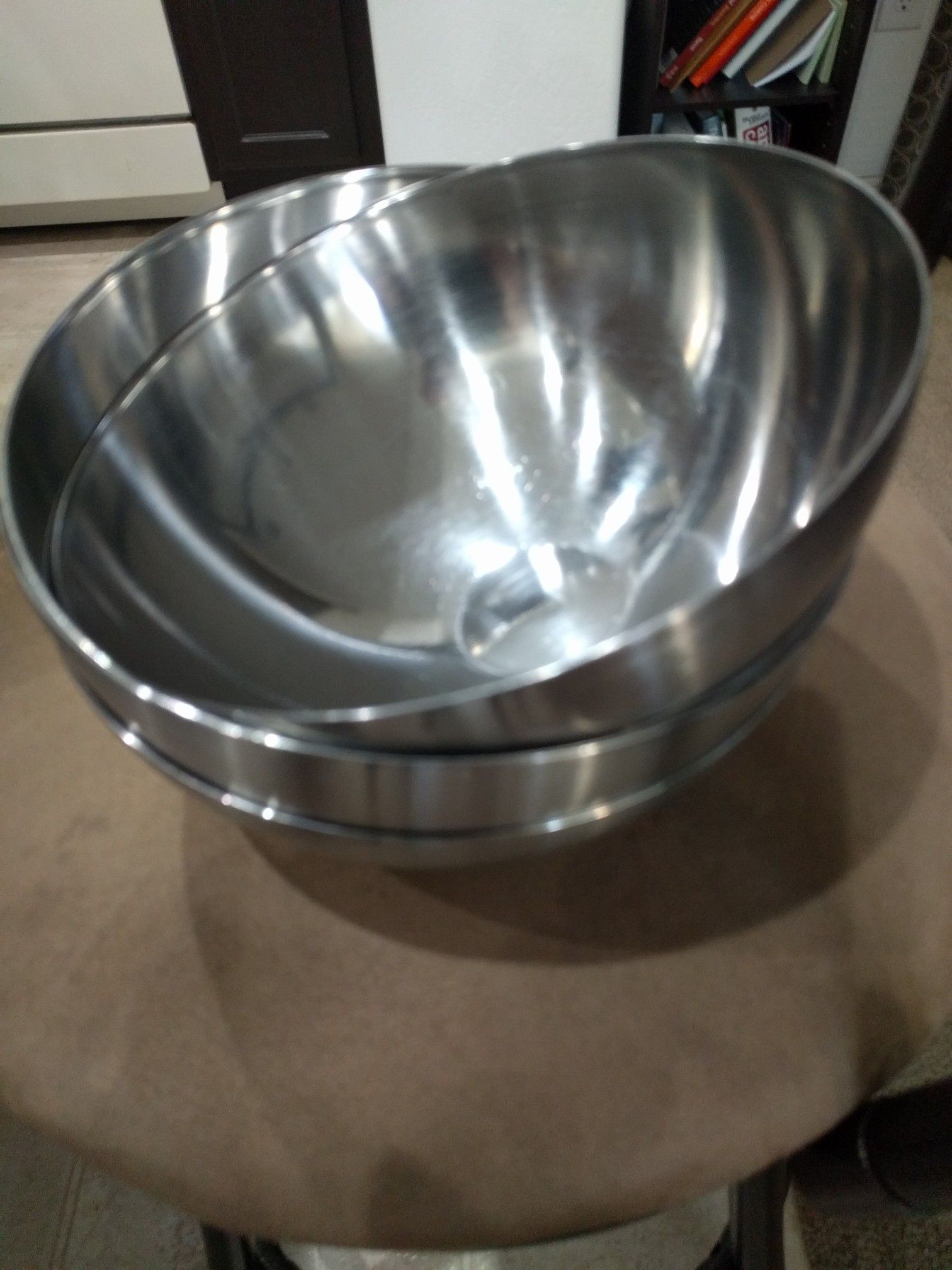 Ikea Blanda Blank serving Bowl. Set of four stainless steel 8 in Bowls