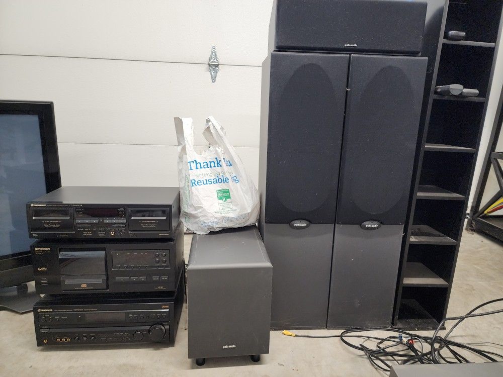 Pioneer Stereo System and Polk Speakers