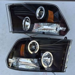 09-18 Dodge Ram LED DRL Projector Headlights Luces Focos Micas Faros Faroles Headlamps 