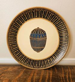 Decorative Plate with Fabergé Egg Motif