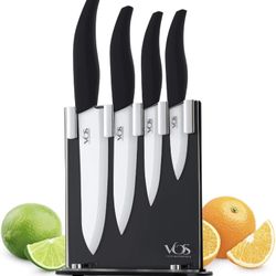Vos Ceramic Knife Set With Holding Block