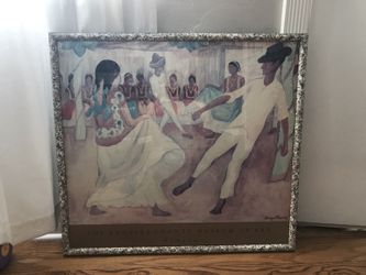 Framed DIEGO RIVERA LACMA Print Baile En Tehuantepec La Zandunga Dance