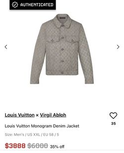 LOUIS VUITTON, White Men's Denim Jacket