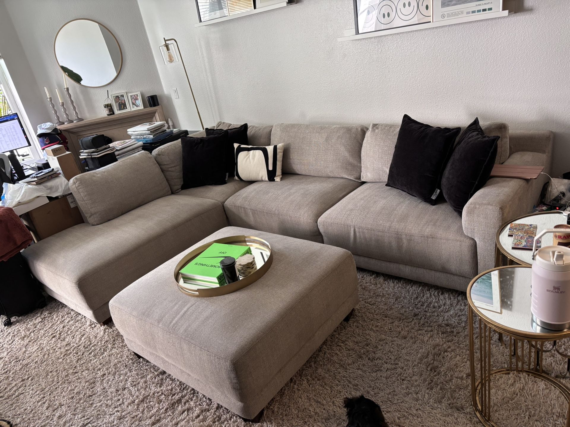 Sectional With Ottoman