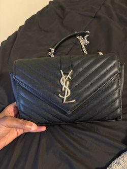 Saint Laurent YSL Black Quilted Chain Bag